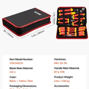 SucceBuy Insulated Professional Electrical Screwdriver Set