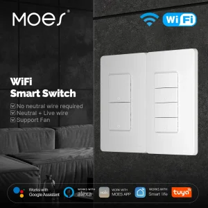 MOES Tuya Wi-Fi Smart Button Wall Switch
